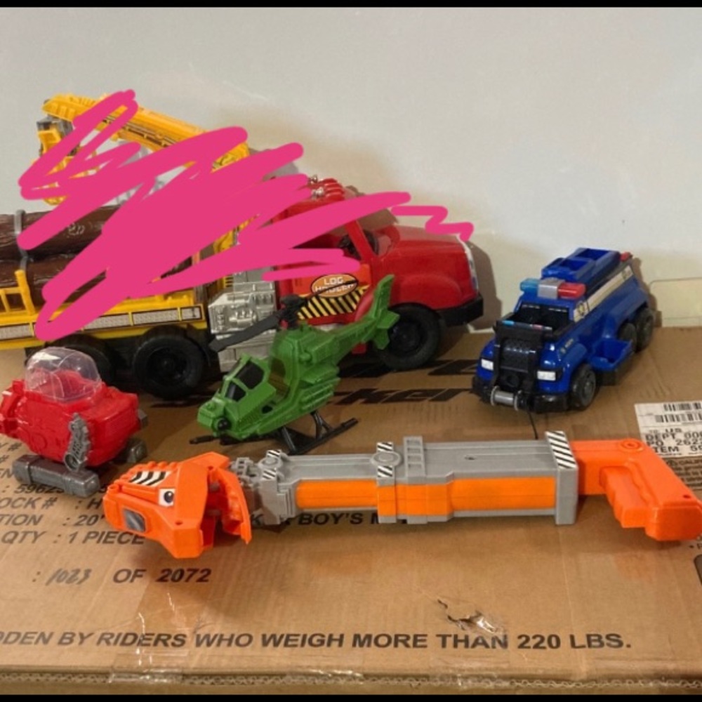 Lot of 4 boys toys- Dinotrux, Paw Patrol